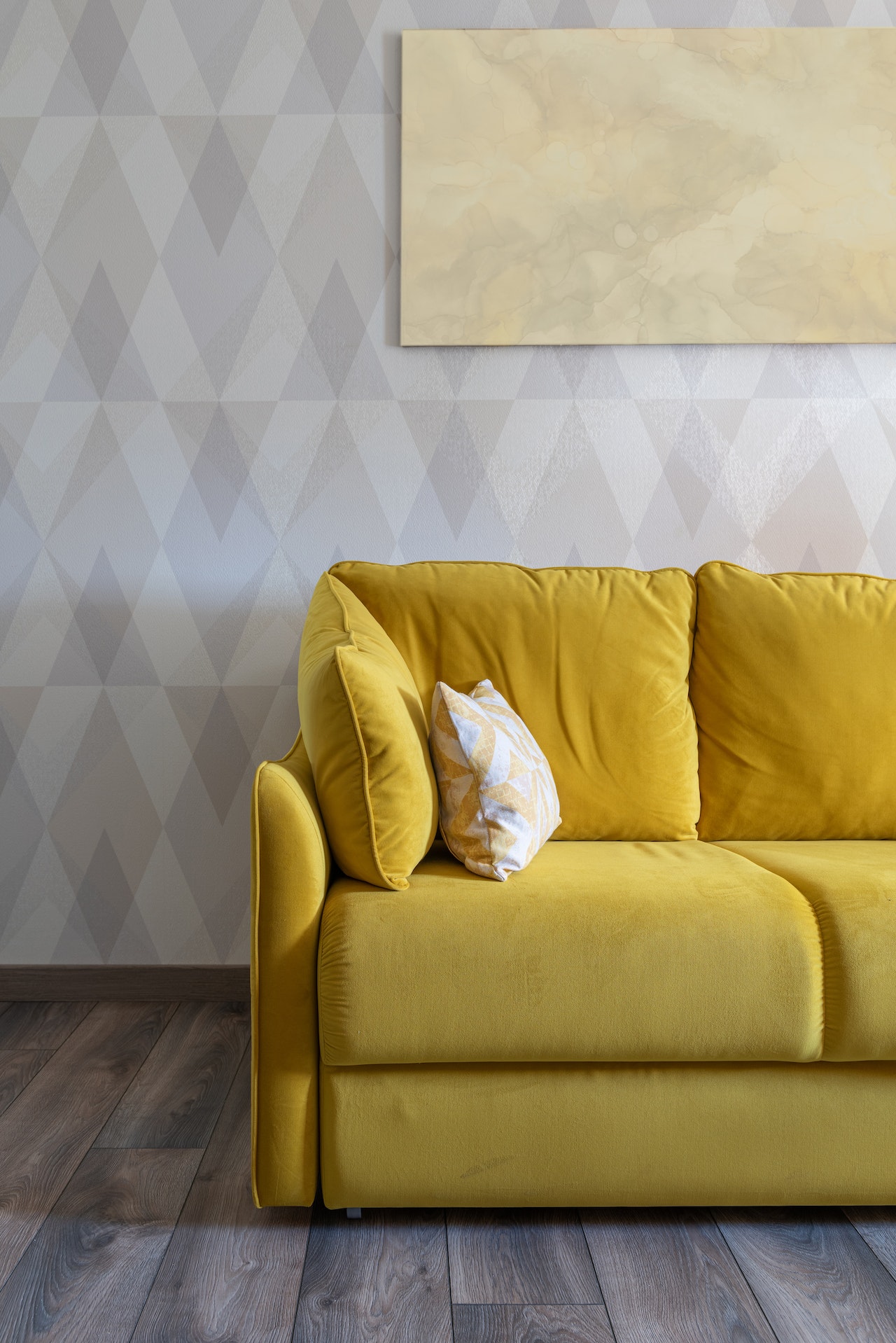 yellow and grey interior